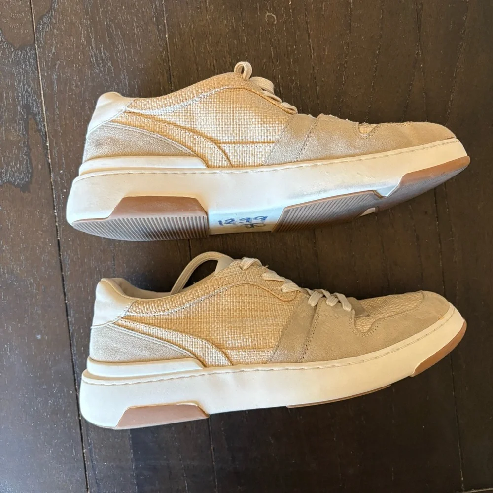 Steven New York Finn‎ Court Chunky Platform Sneakers Shoes Raffia Size 9.5M